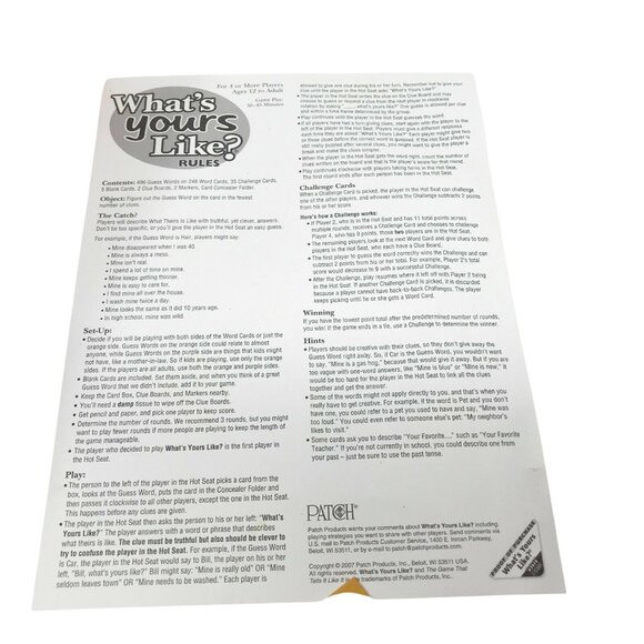 WHAT'S YOURS LIKE? - Family GAME NIGHT & Party Board Card Game - Picture 9 of 12